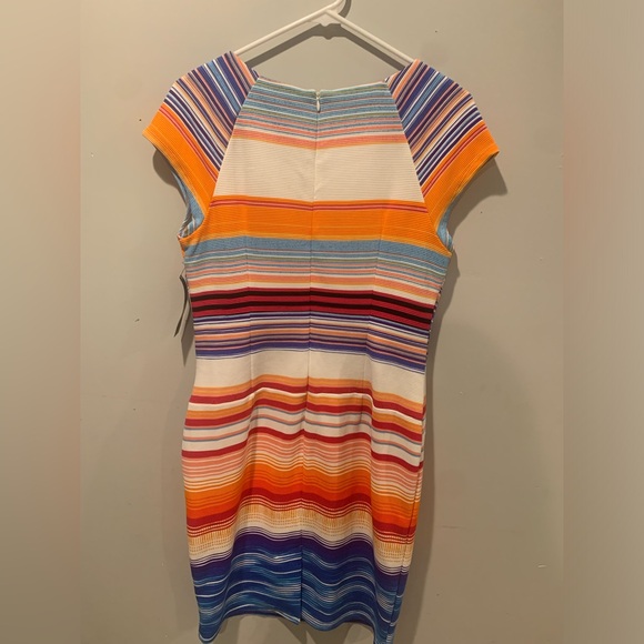 New York & Company Multicolored Striped Cocktail Dress - Picture 4 of 6